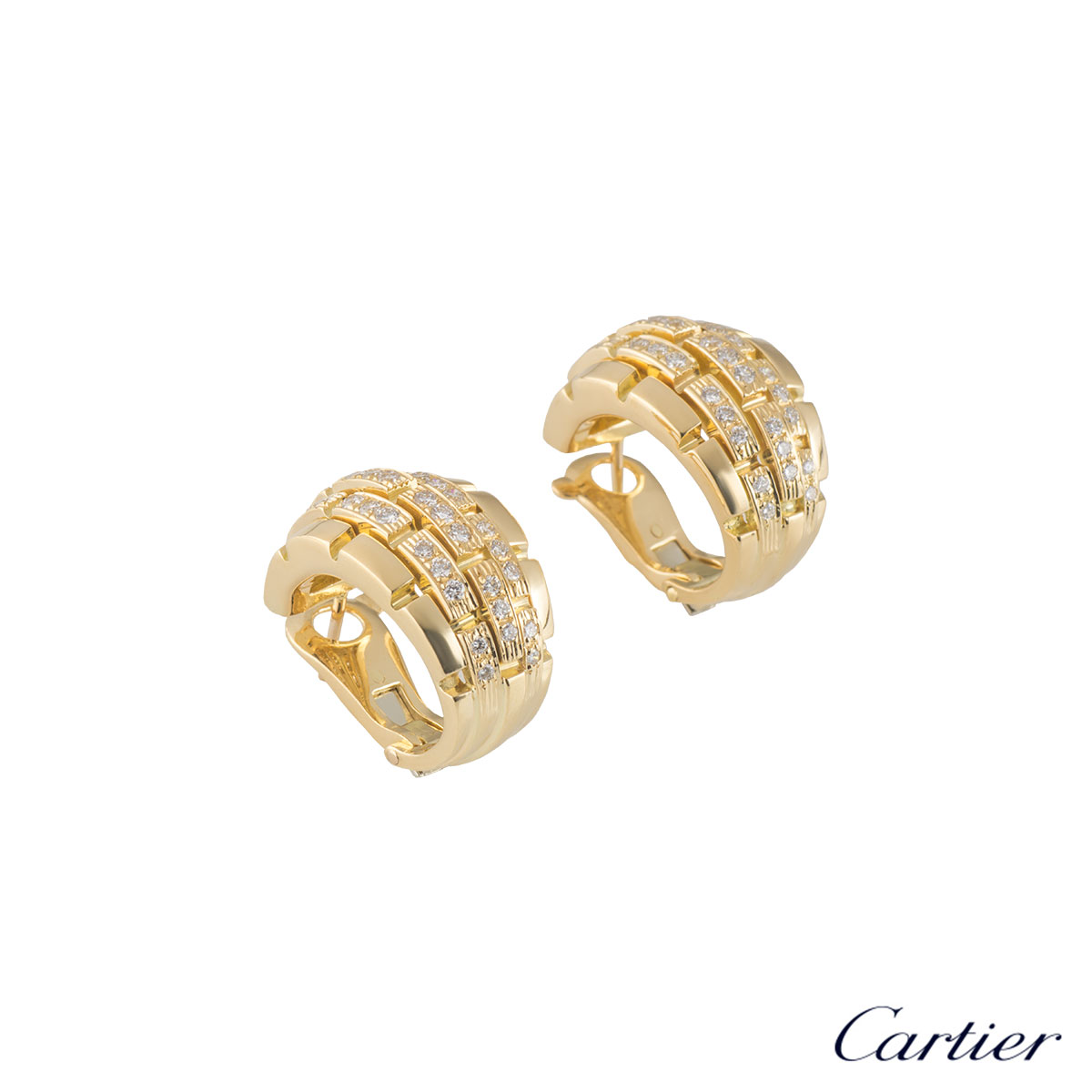 cartier maillon panthere earrings